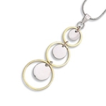 Two-tone Three Disc Drop Pendant